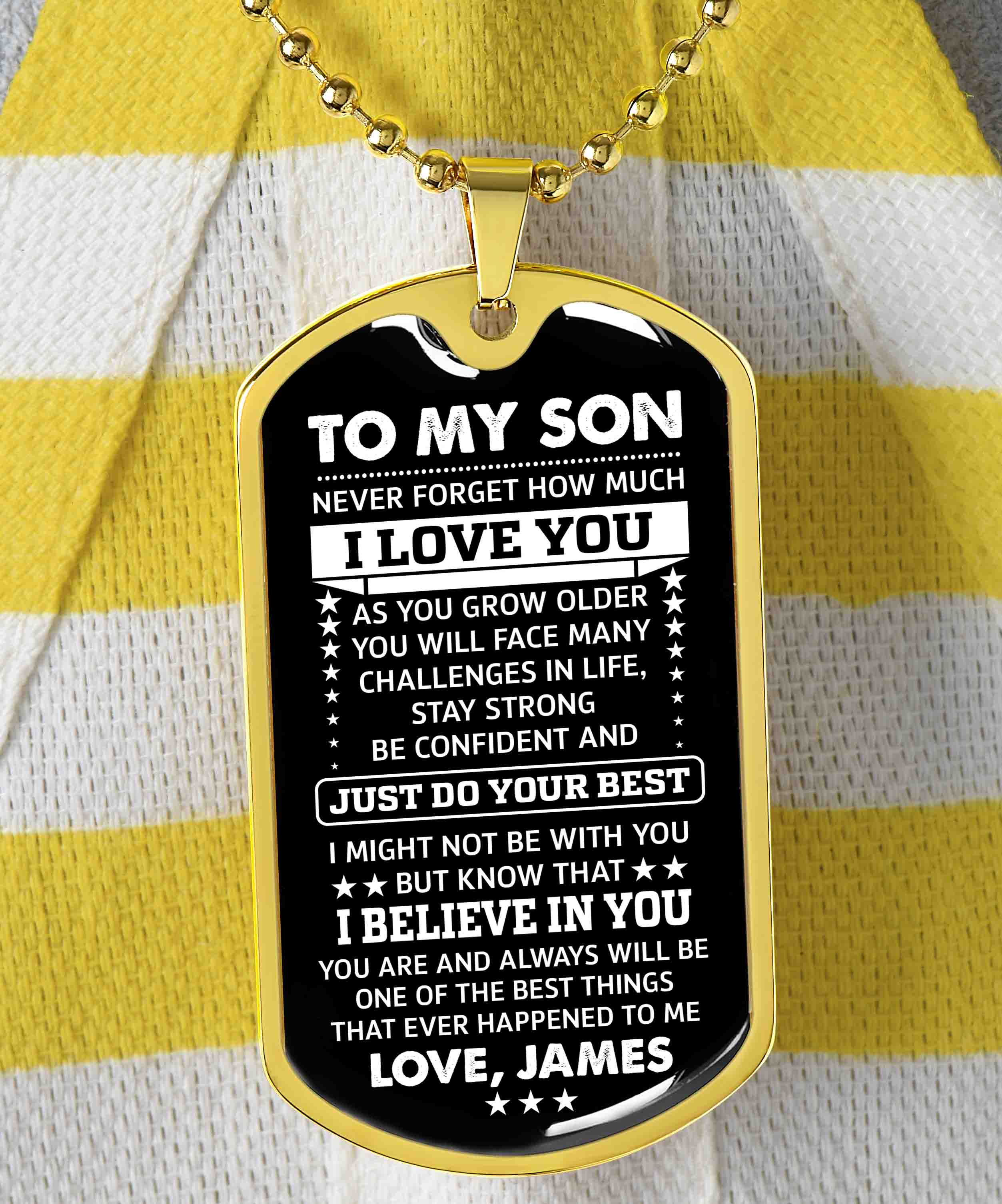 Father son keepsake necklace