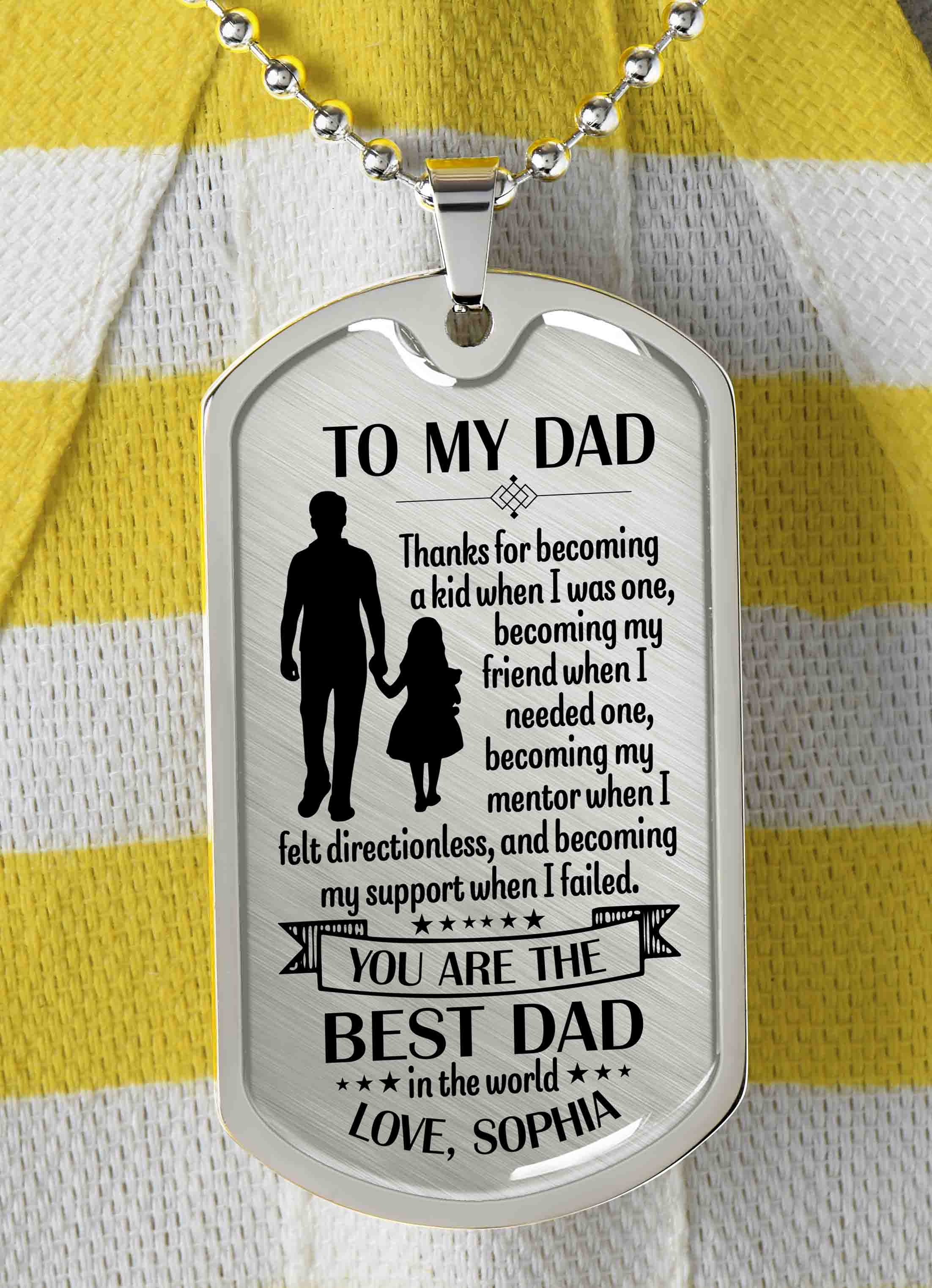 Love Sophia dad necklace gift