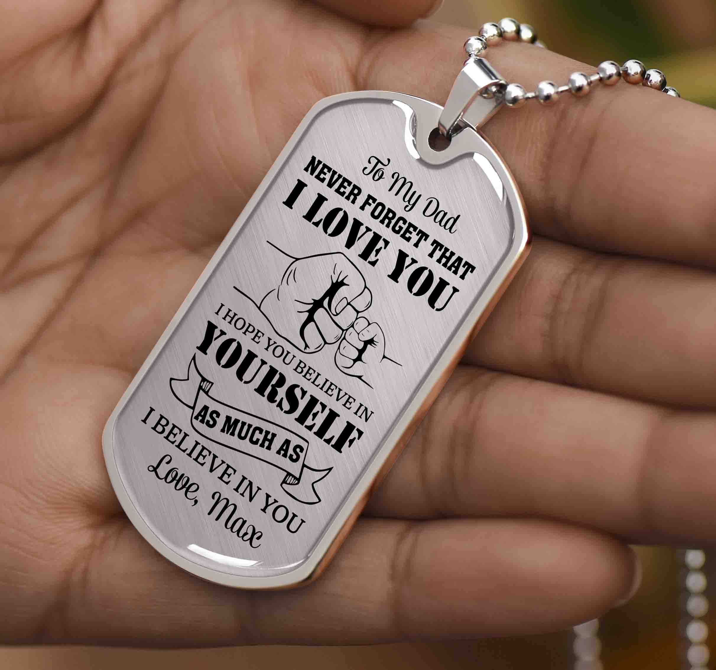 Sentimental dad necklace gift