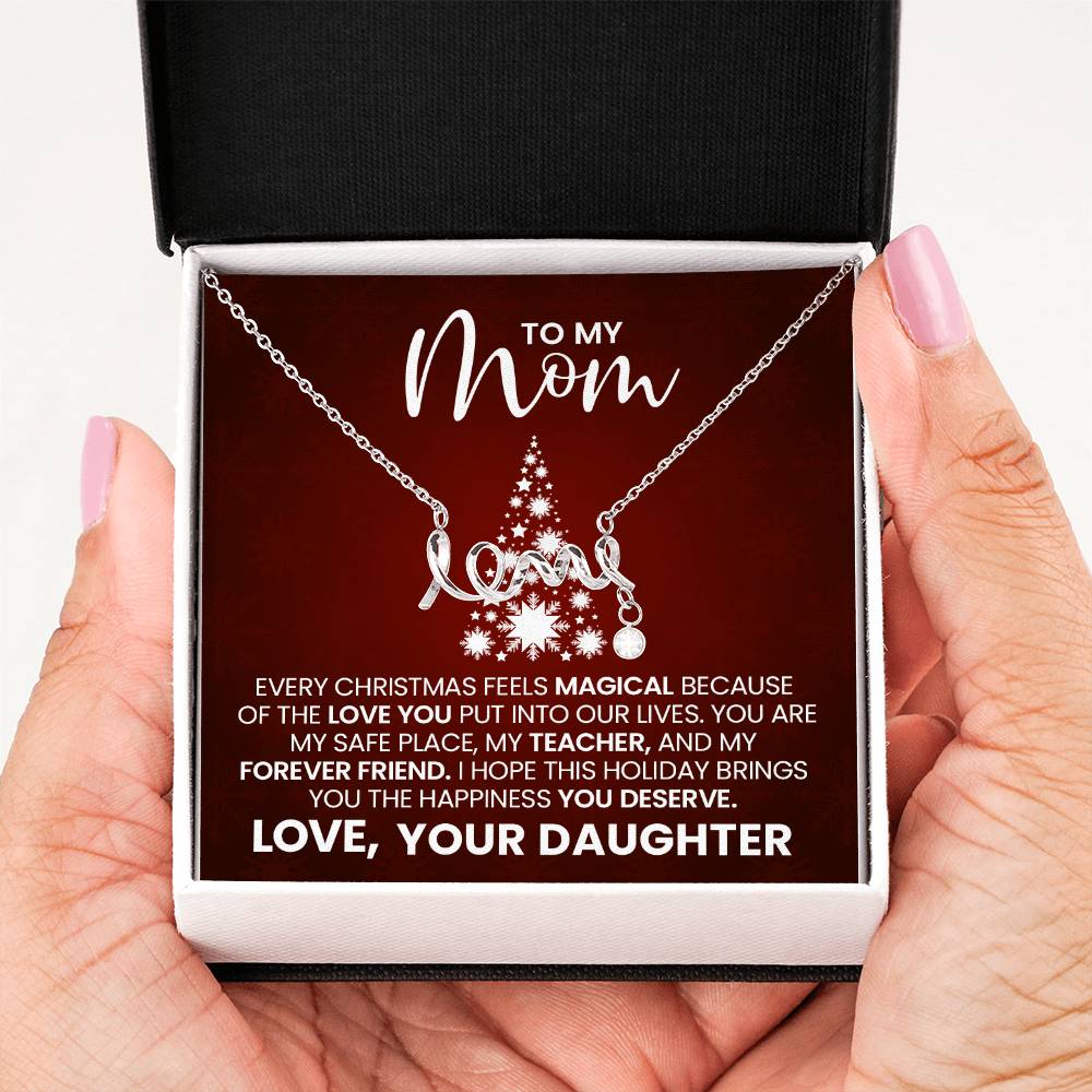 Love Necklace for Mom with Message Card
