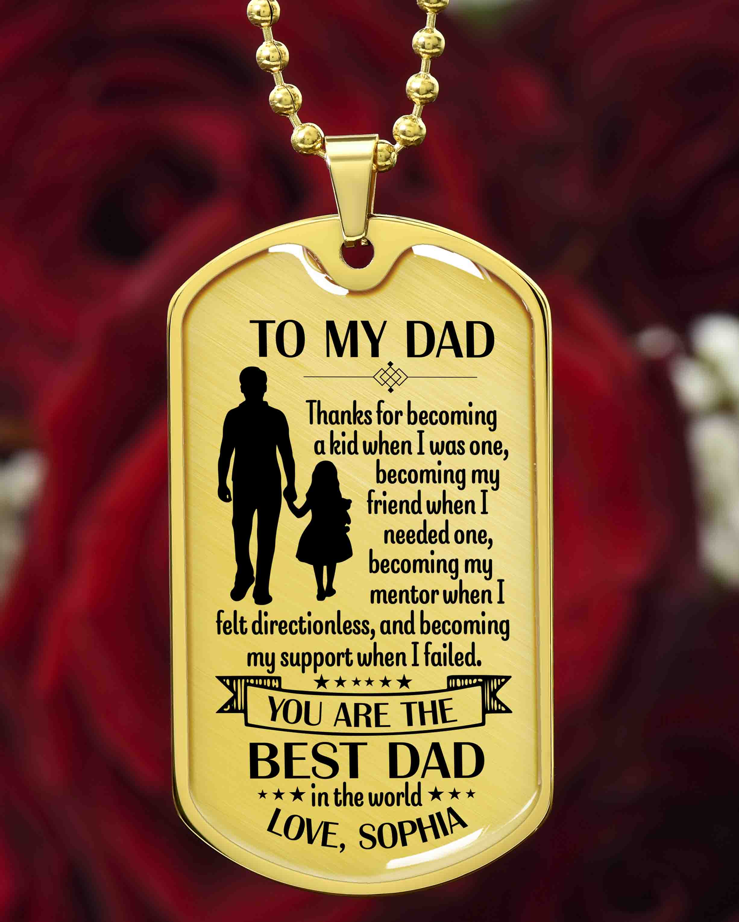 Father’s Day necklace gift for dad