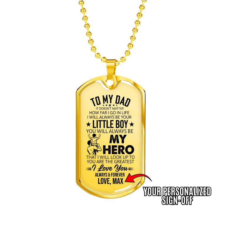 Sentimental dad necklace gift
