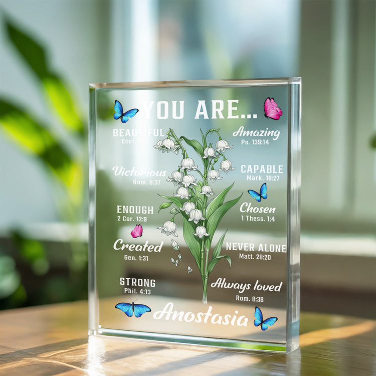 Personalized Christian Acrylic Block with Custom Name