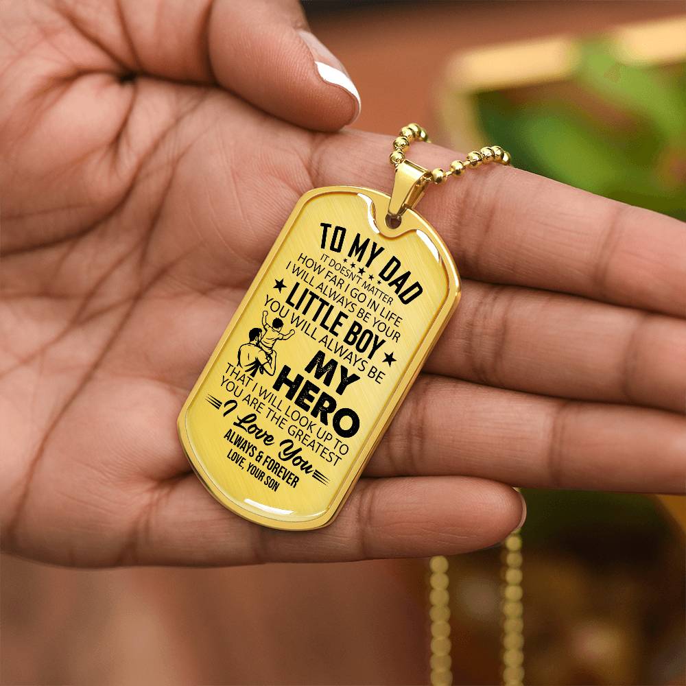 Dog Tag Necklace with Engraving