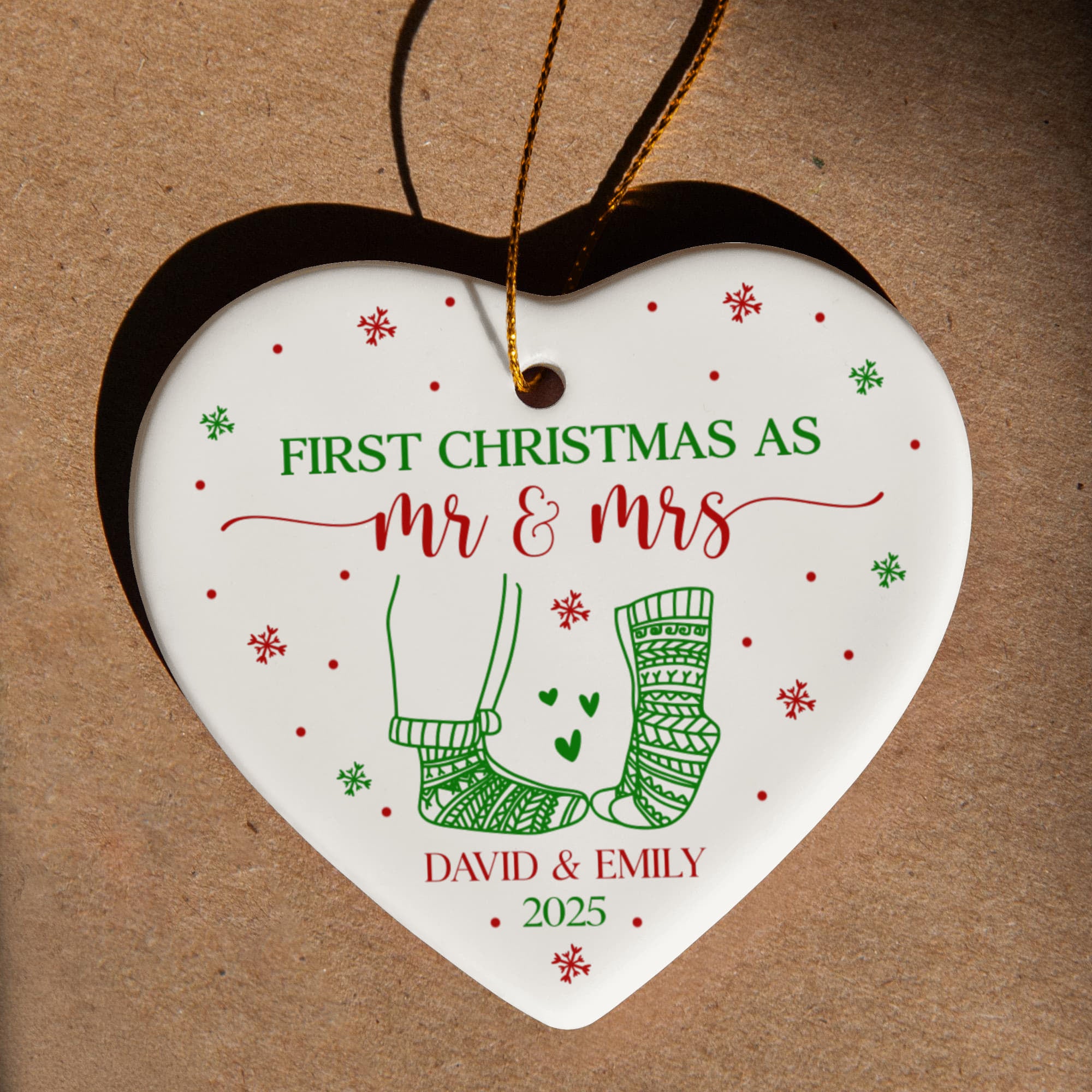Custom Name Wedding Keepsake Ornament