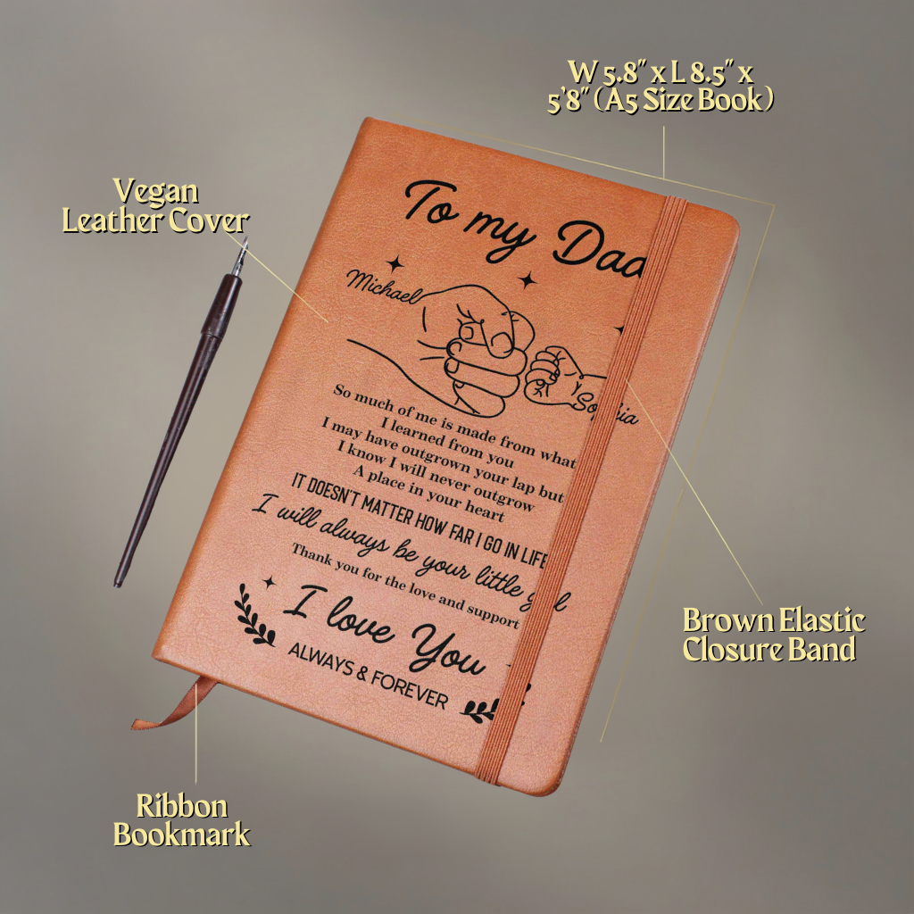 Sentimental dad keepsake notebook