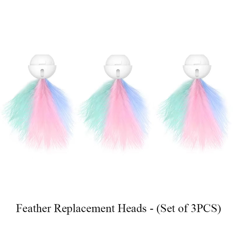 Cat Toy Interactive Funny Tassel Feather Stick Pet Toys for Kitten Colored Stretchable Cat Playing Teaser Wand Toy Pet Supplies