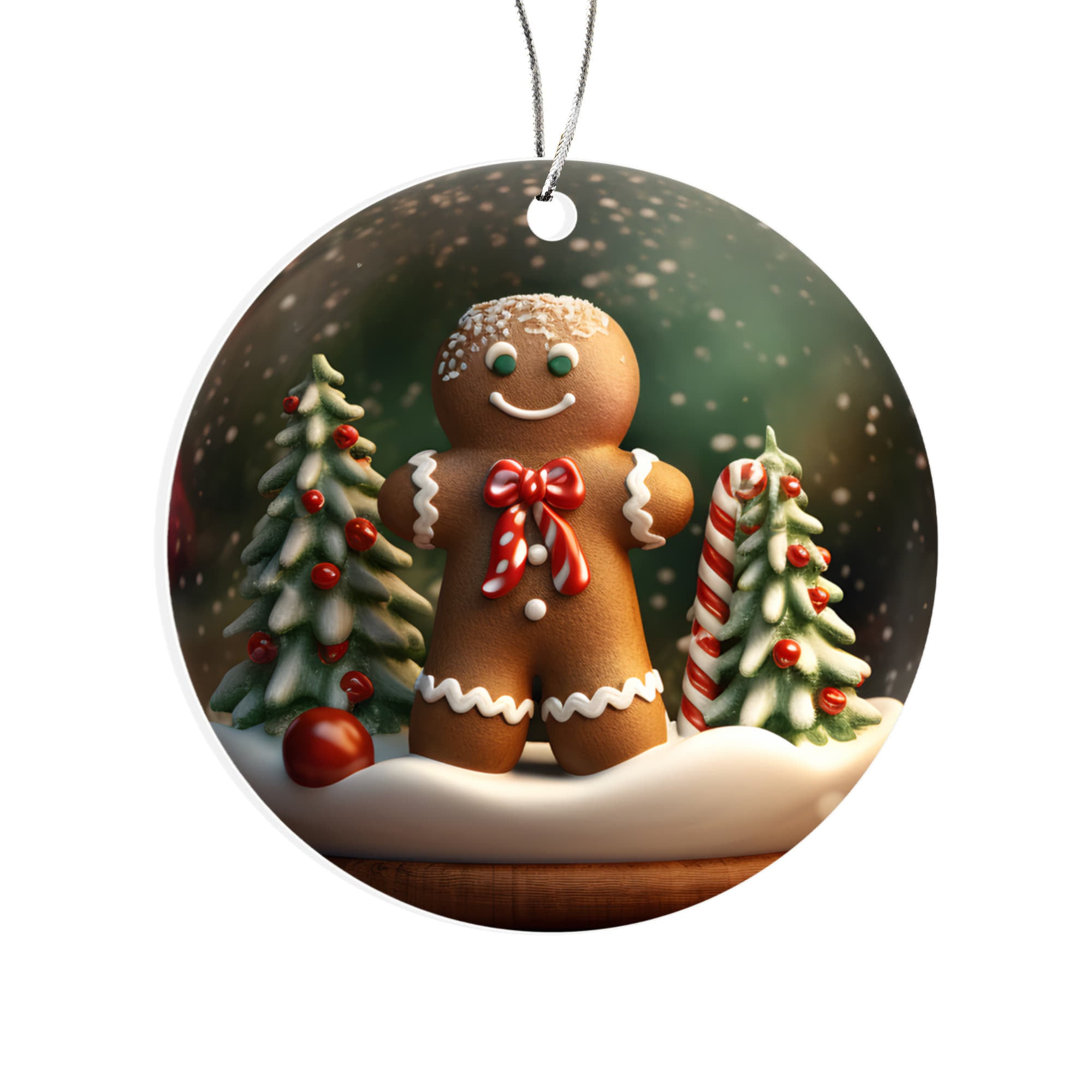 Gingerbread Series Snow Globe Edition - Classic Gingerbread Man Acrylic Ornament