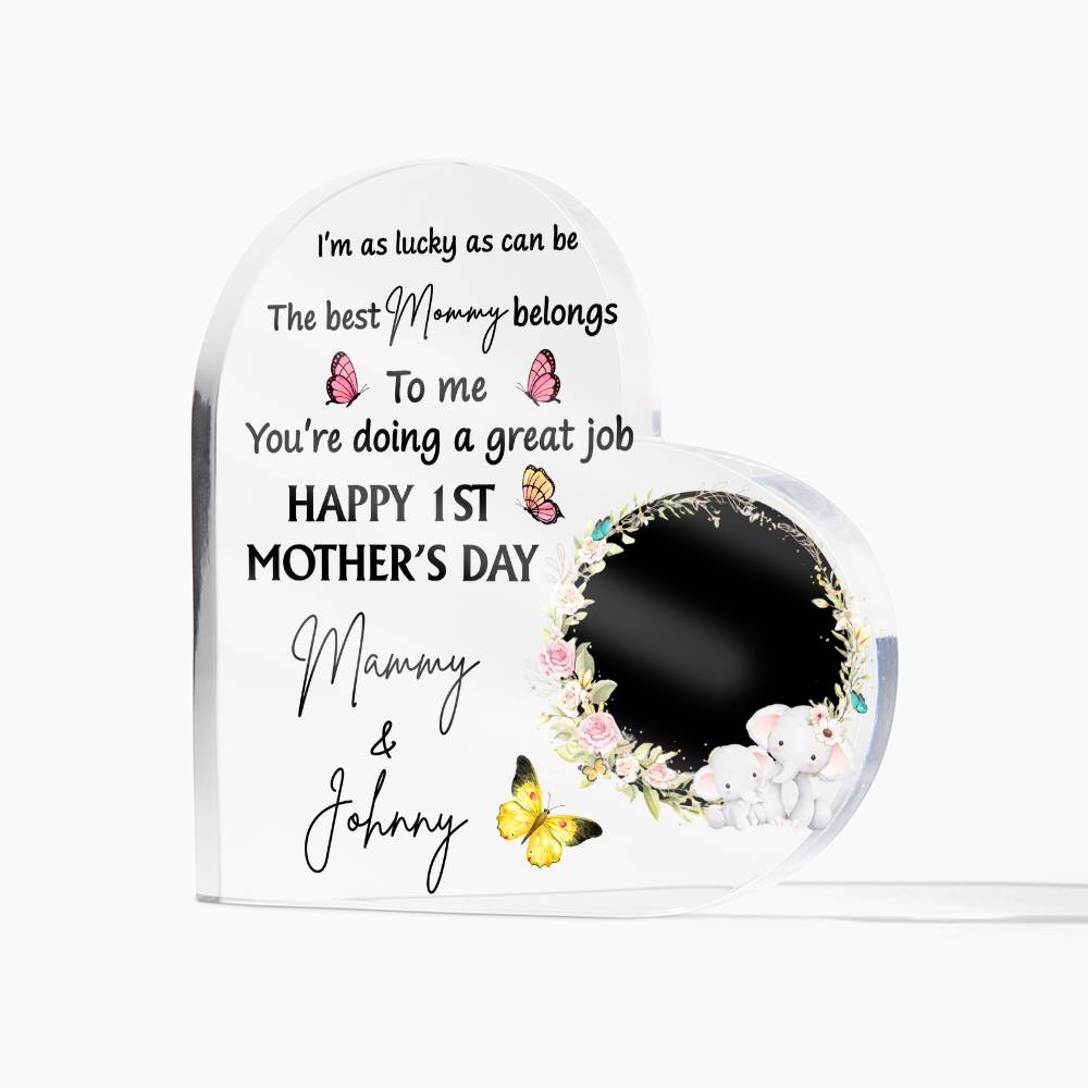 Personalized 1st Mother’s Day Photo Plaque – New Mommy Gift