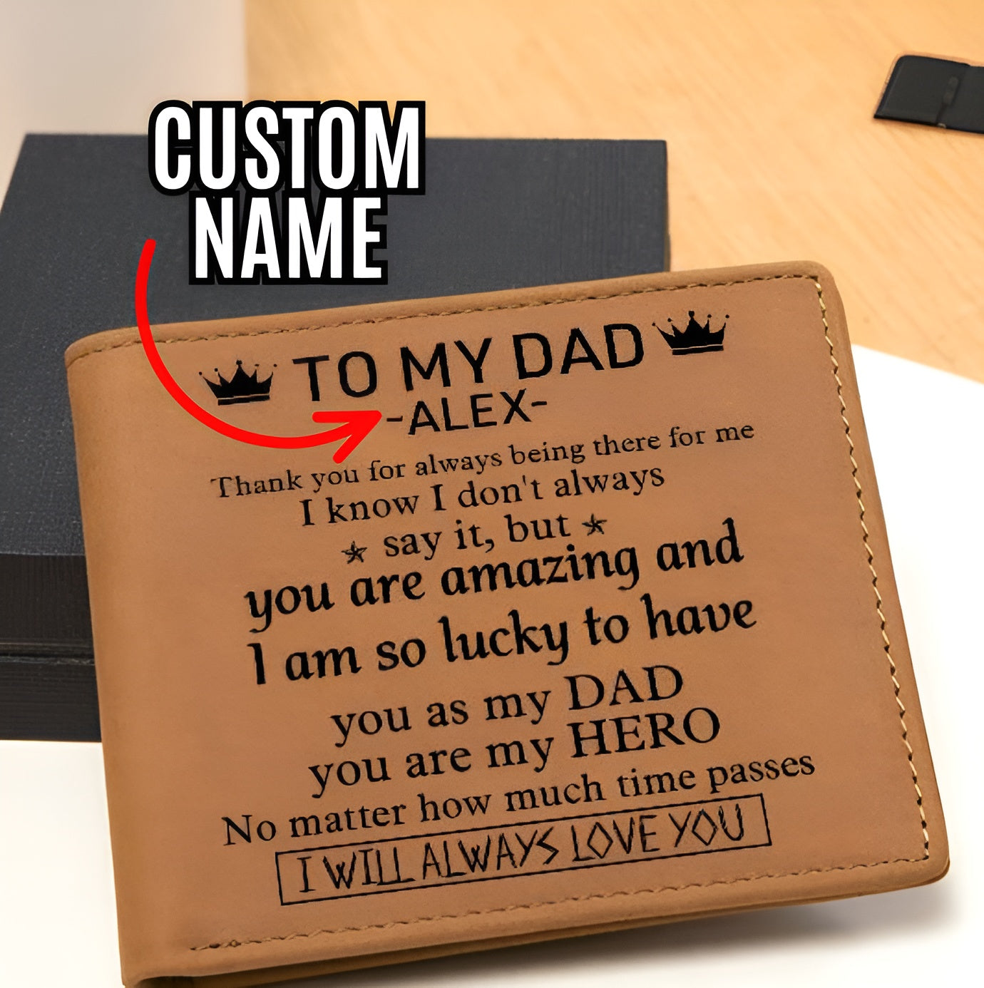 Sentimental dad keepsake wallet