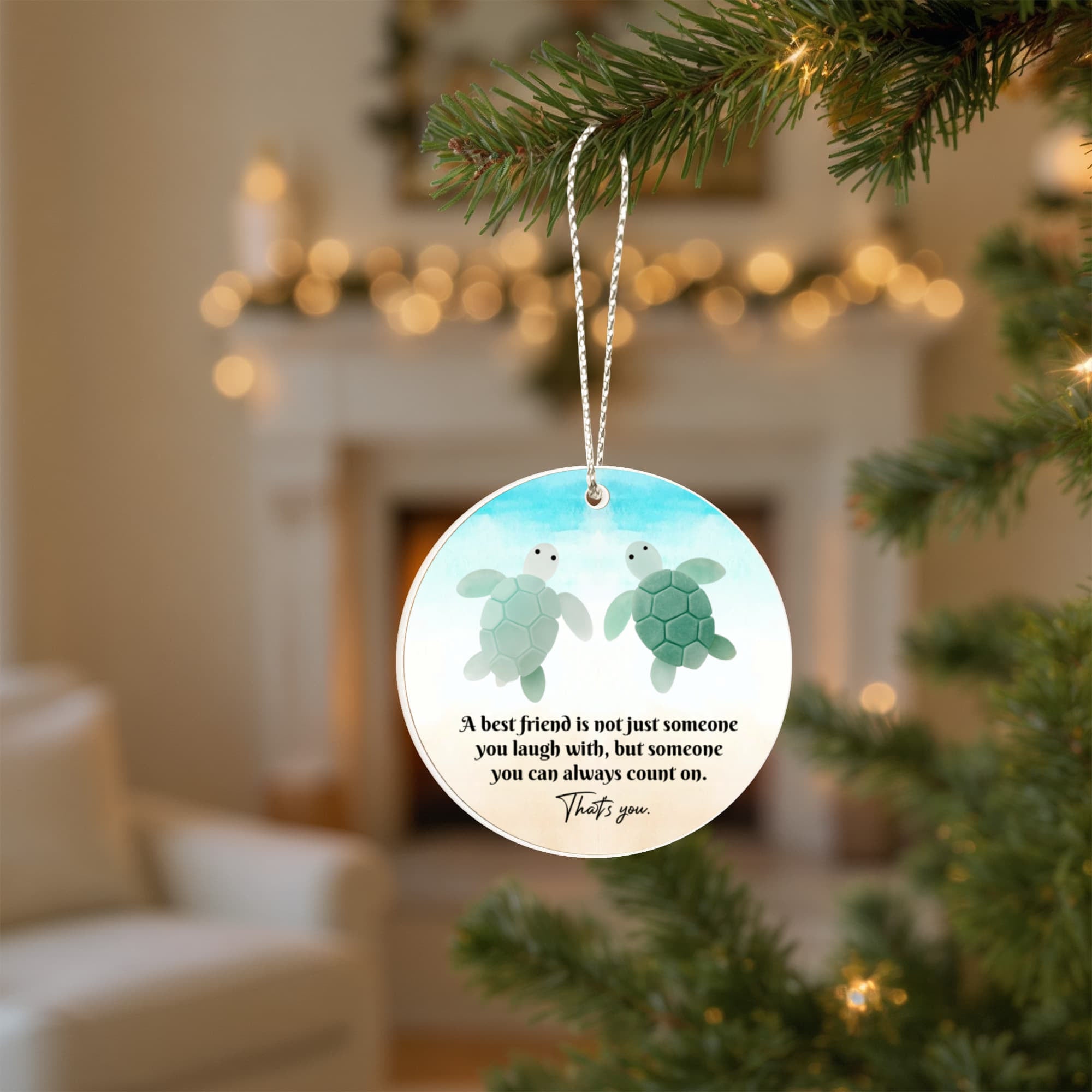 Best Friend Turtle Ornament – “You Can Always Count On” Friendship Gift