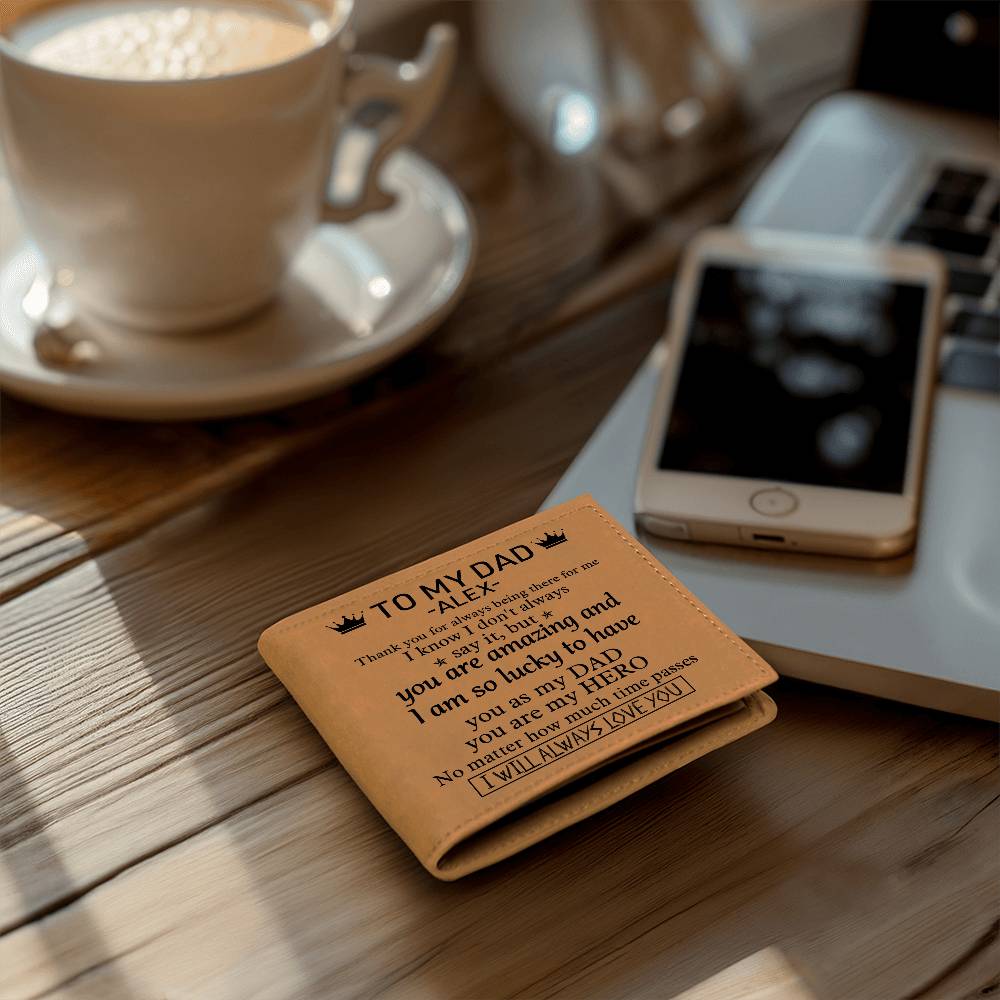 Personalized To My Dad Leather Wallet - Emotional Father&
