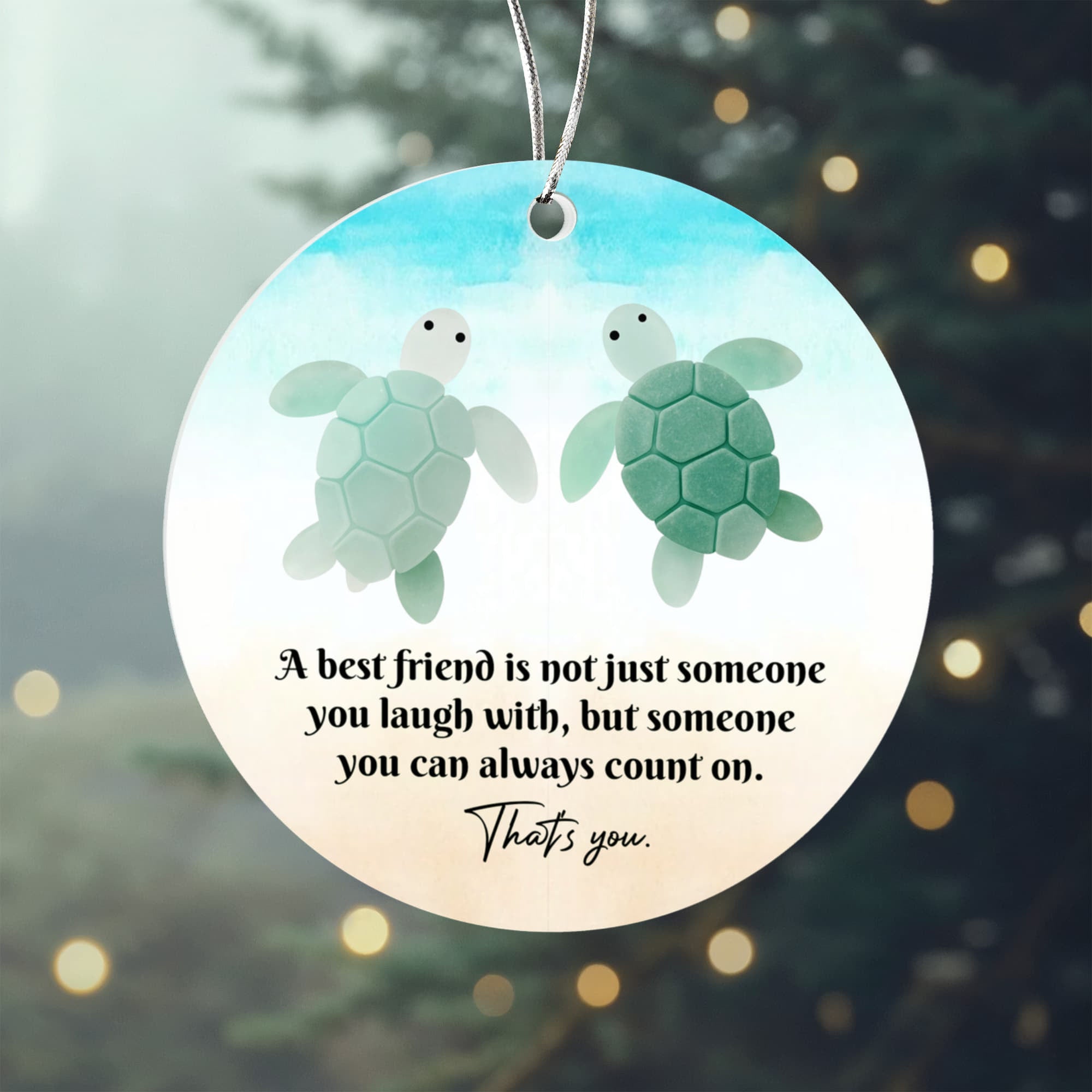 Best Friend Turtle Ornament – “You Can Always Count On” Friendship Gift