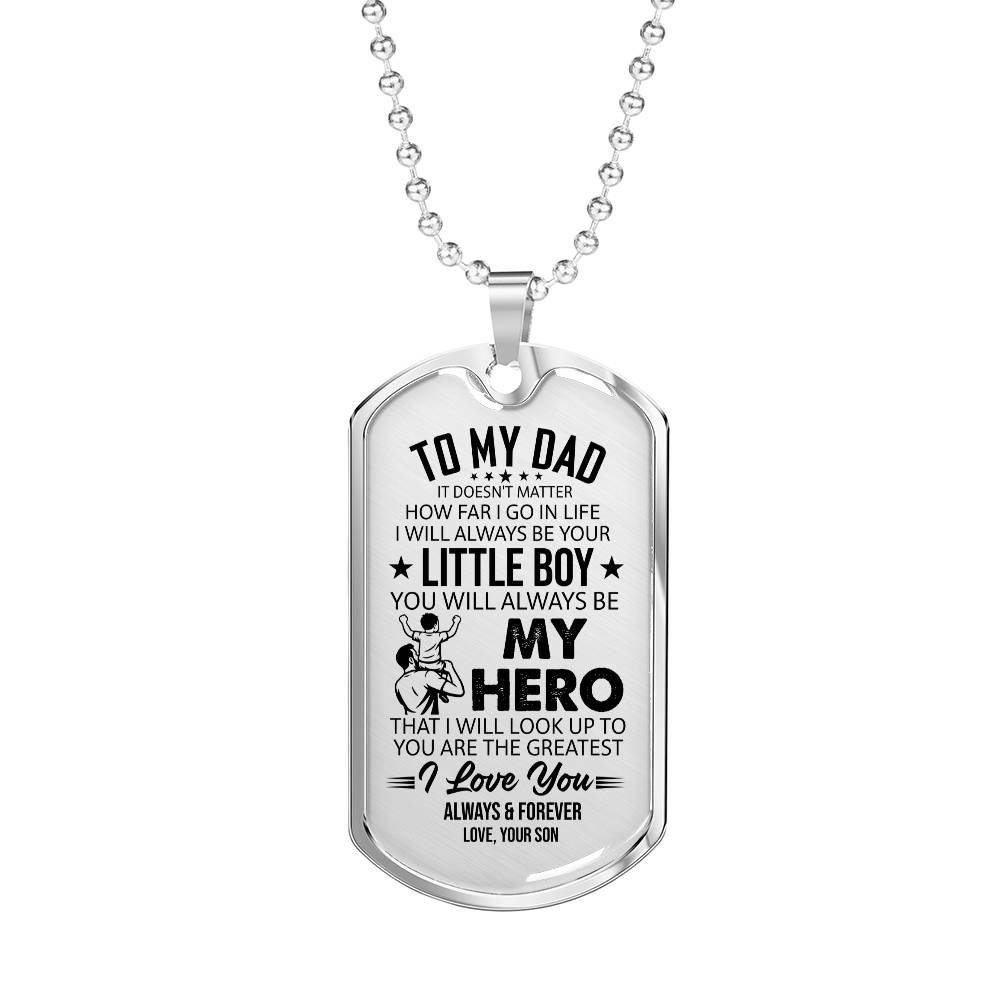 Dog Tag Necklace with Engraving