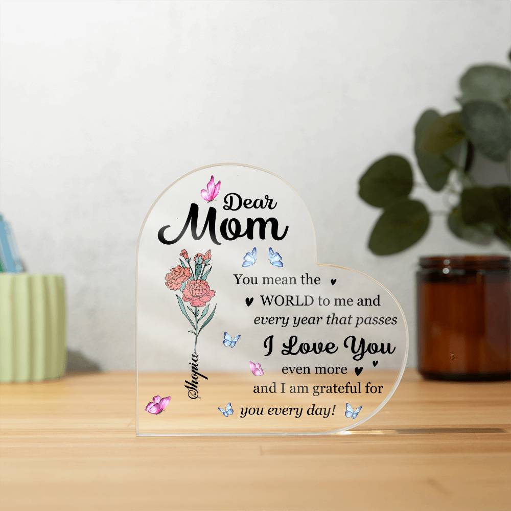 Elegant Personalized Mom Desk Decor