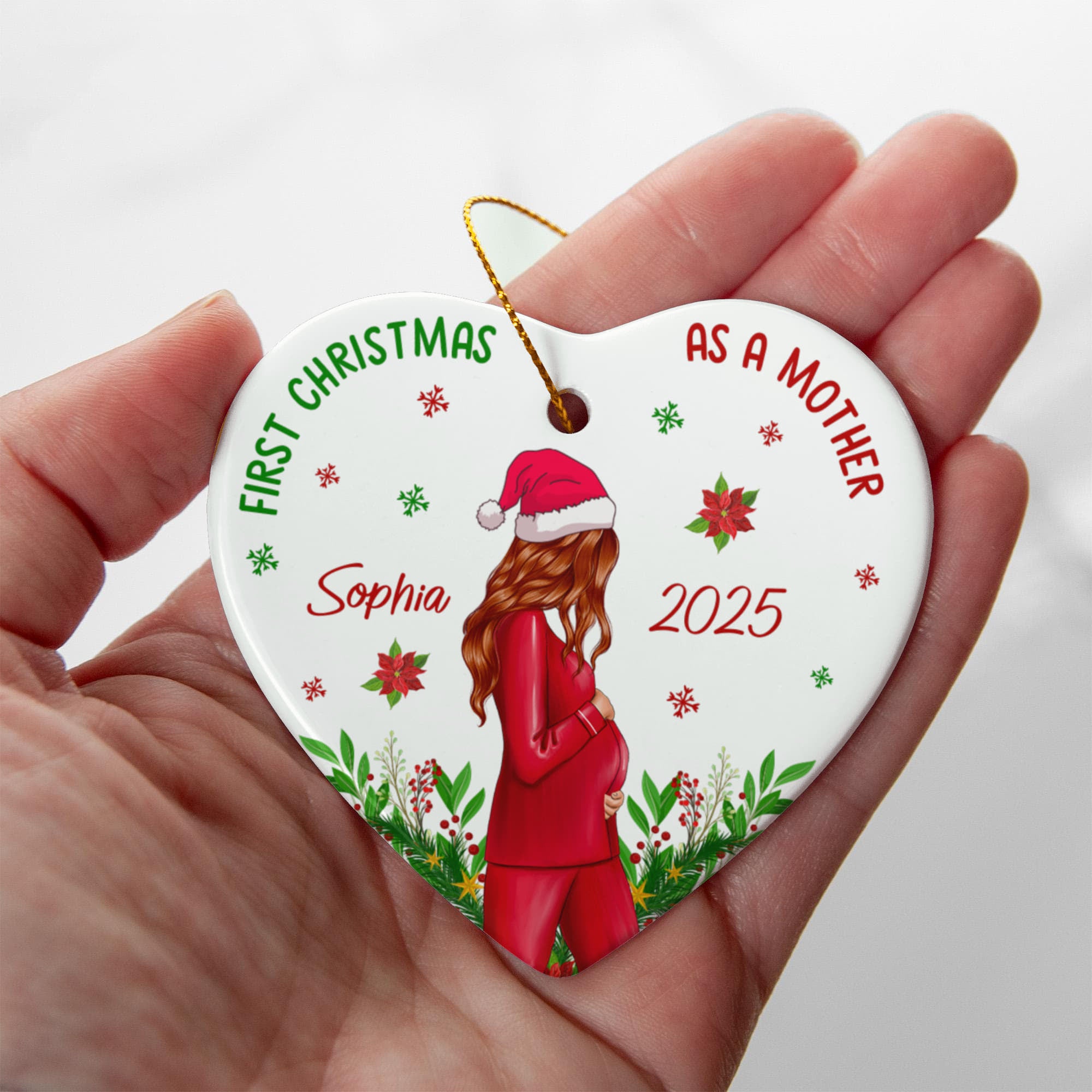 Personalized New Mom Christmas Ornament