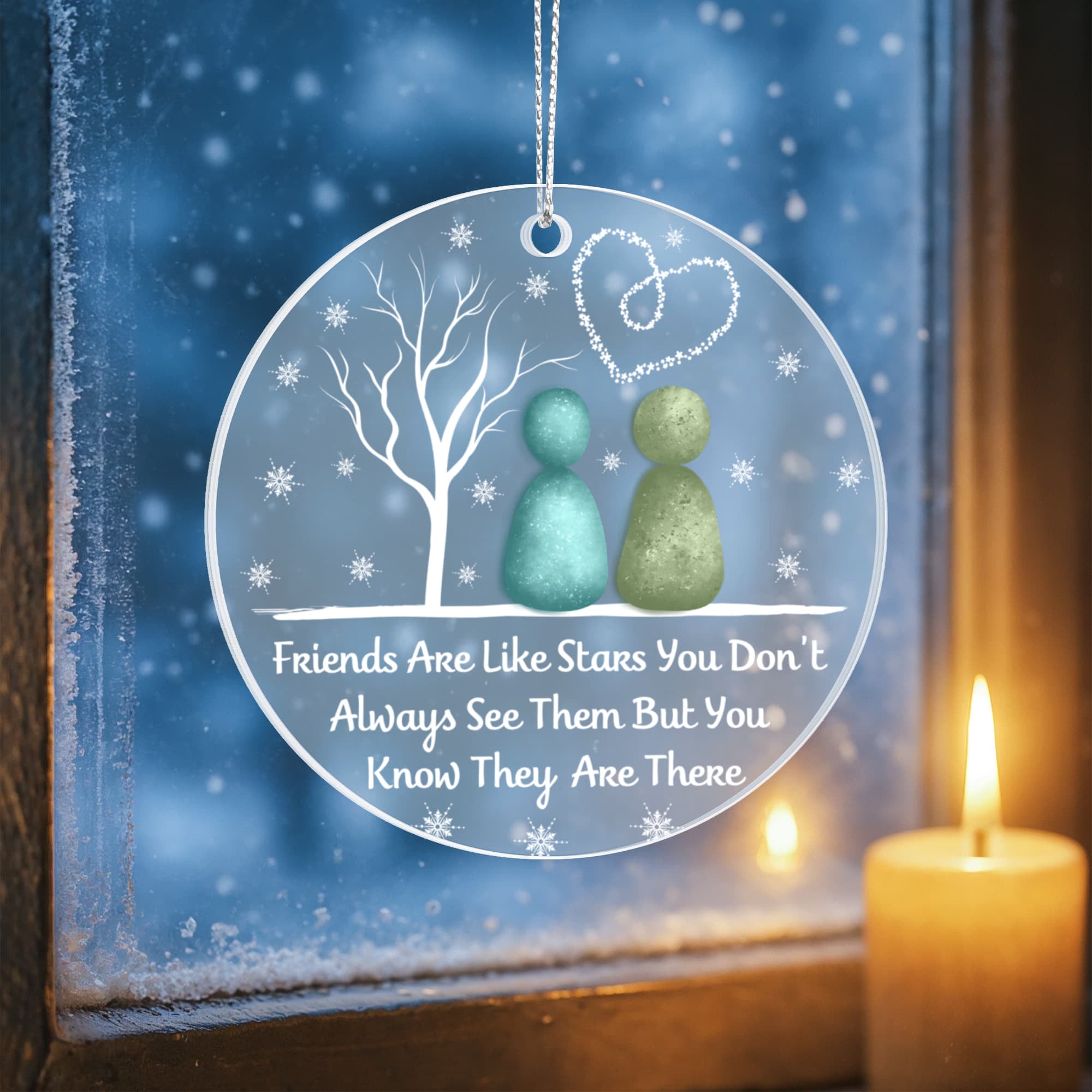 Two Friends Winter Scene Decoration