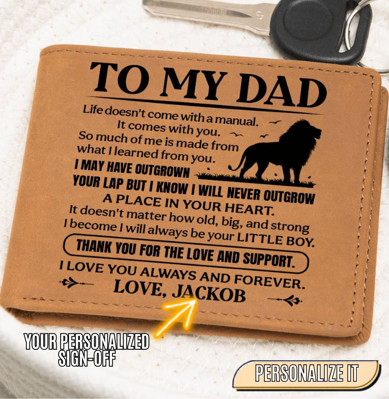 Father son keepsake wallet