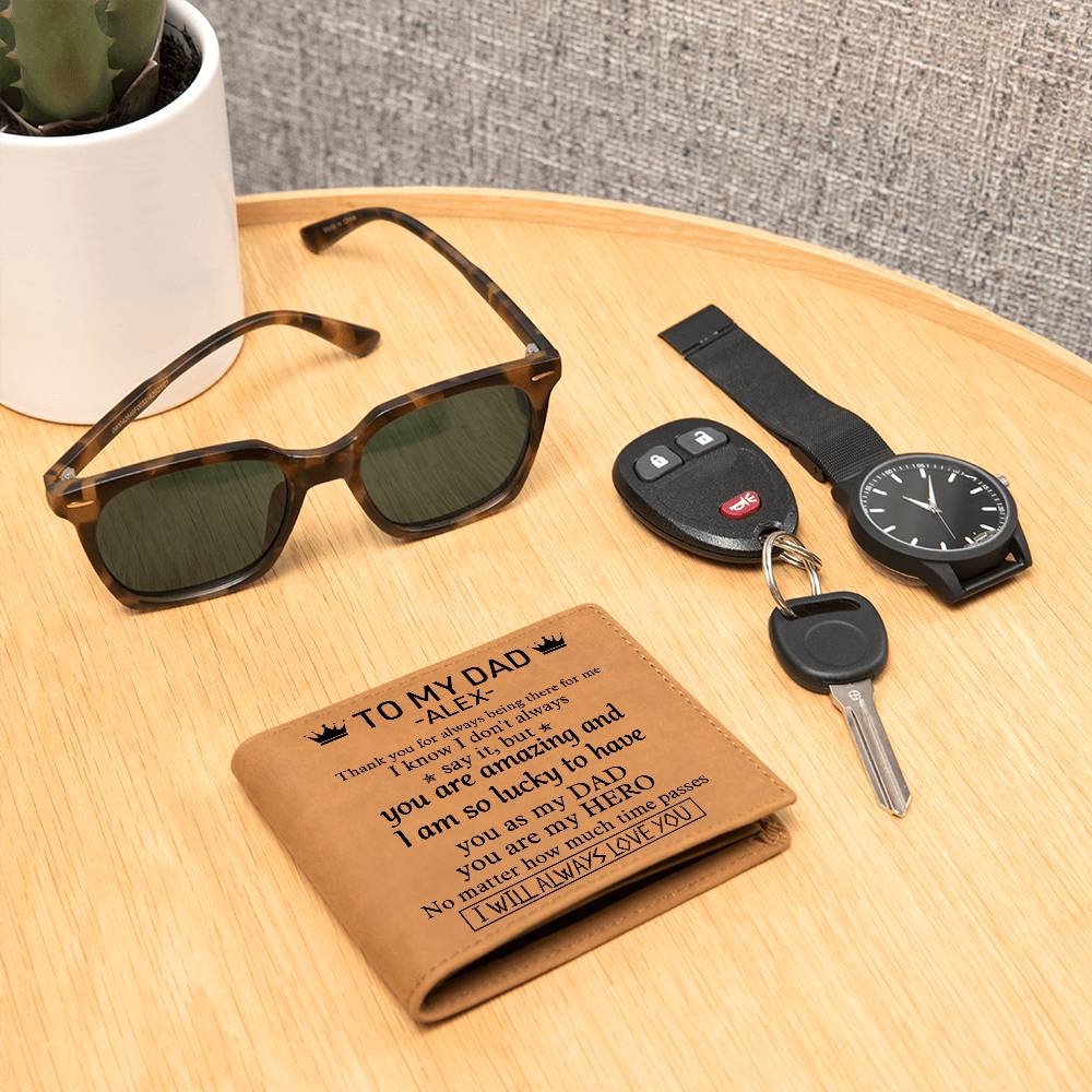 Personalized To My Dad Leather Wallet - Emotional Father&