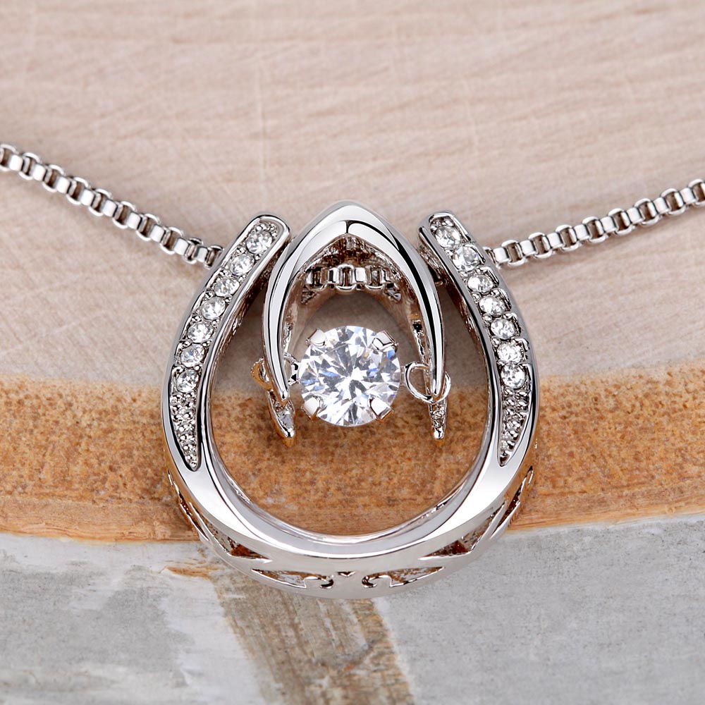 "To My Wife" Horseshoe Necklace - Sentimental Love Quote Gift