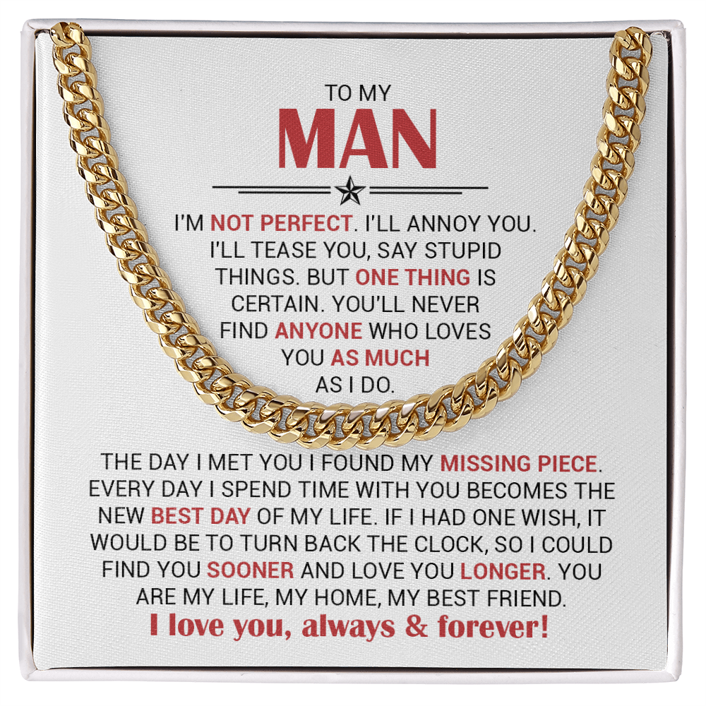 Husband Necklace Gift with Message Card