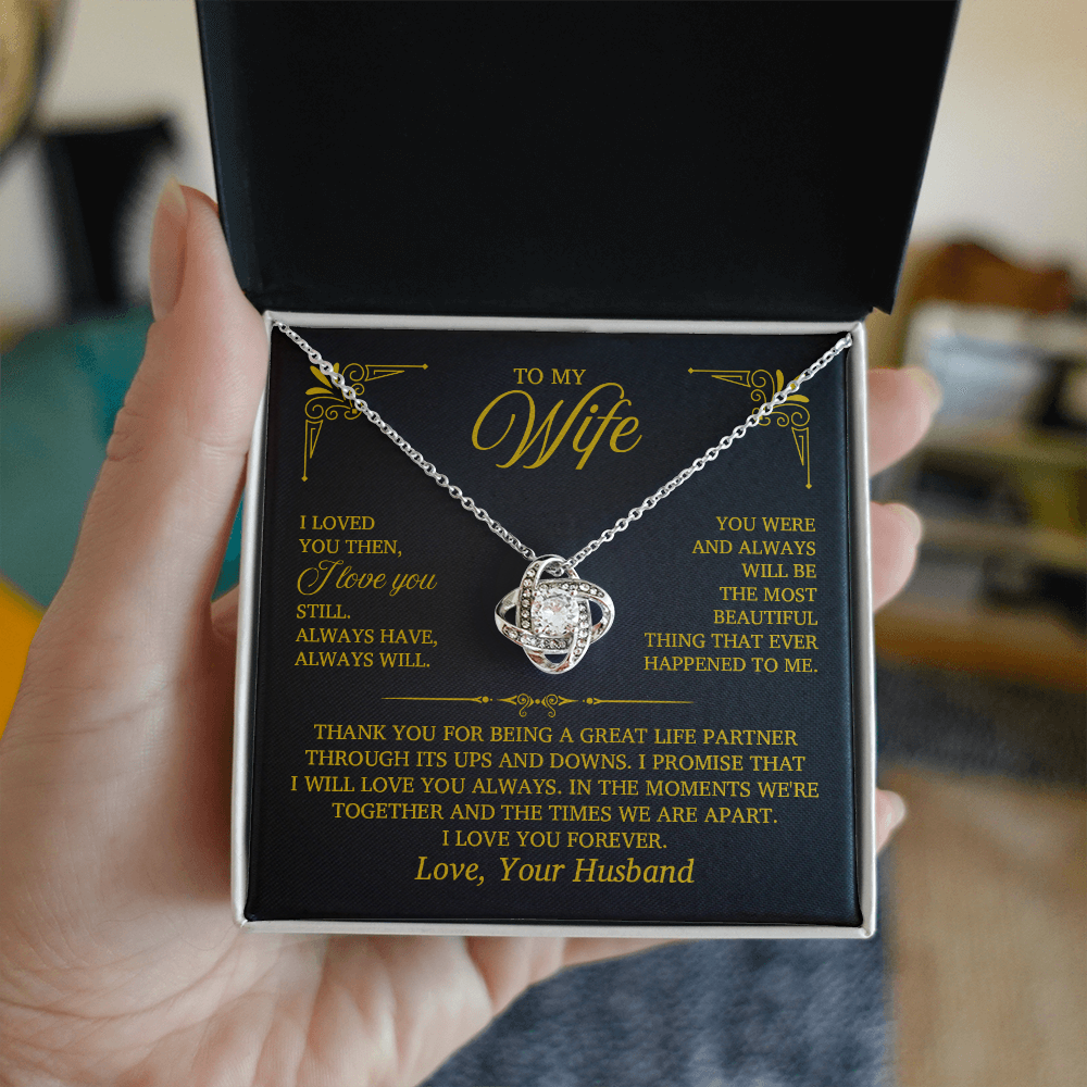 Romantic Love Knot Necklace Gift from Husband