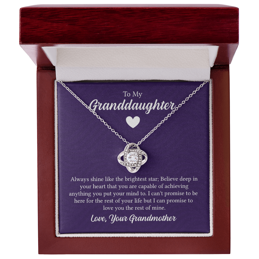 Granddaughter Interlocking Heart Necklace - Love, Grandpa Gift