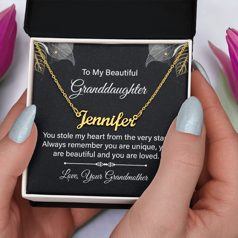 Personalized Granddaughter Name Necklace - Sentimental Grandma Gift