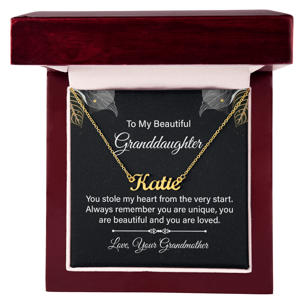 Personalized Granddaughter Name Necklace - Sentimental Grandma Gift