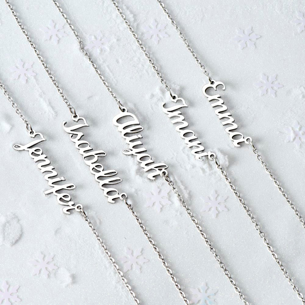 Personalized Classic Nameplate Necklace - Custom Script Jewelry