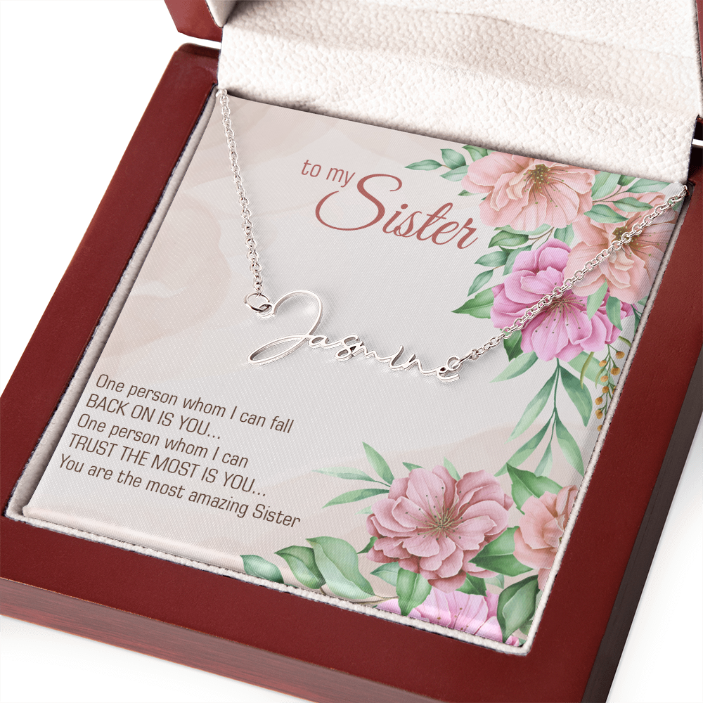 Name Necklace - "To My Sister" Sentimental Gift