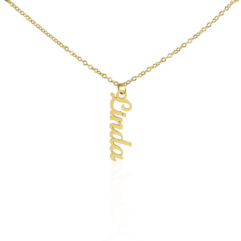 Personalized Vertical Name Necklace - Bar Style Custom Jewelry