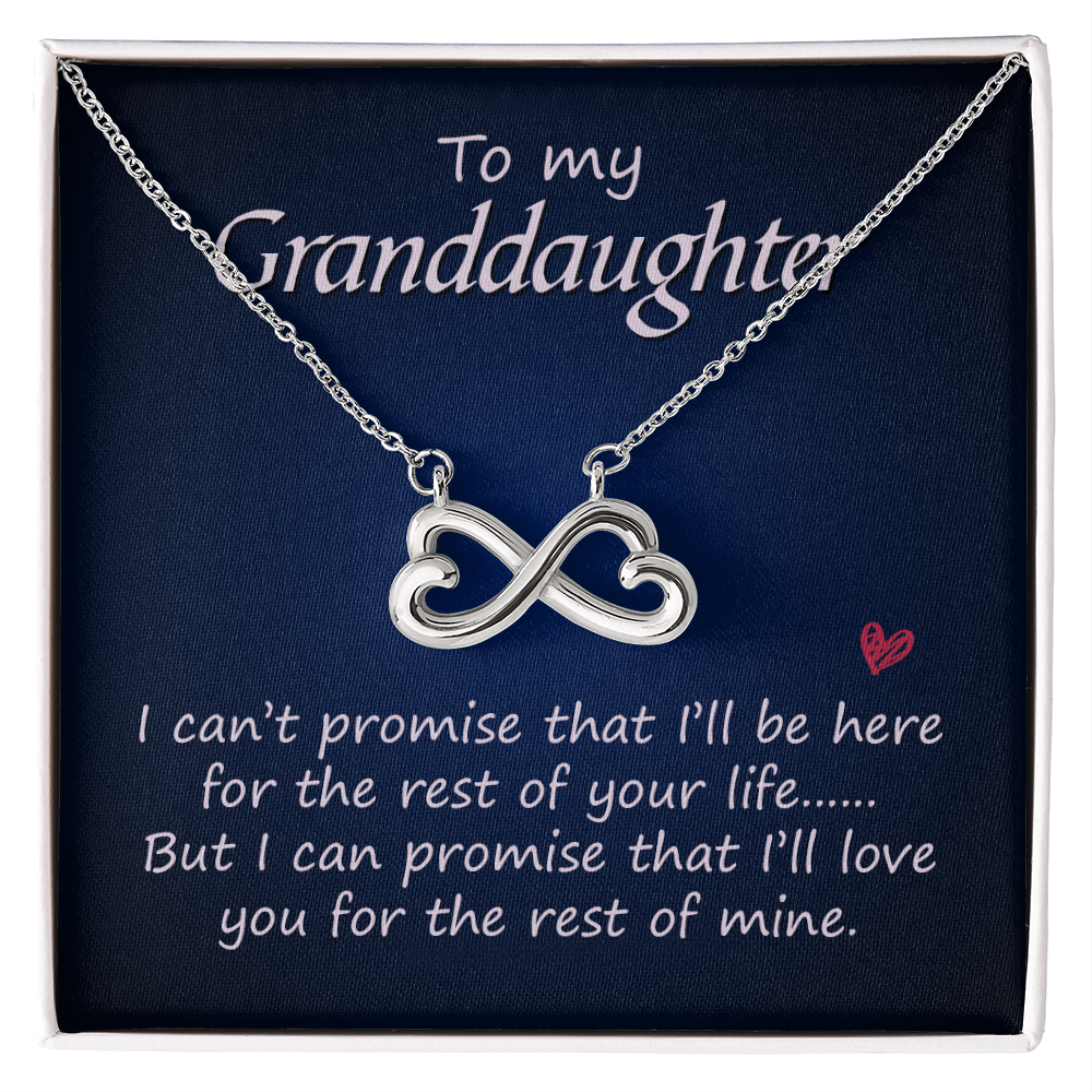 Granddaughter Infinity Heart Necklace - Eternal Love Gift from Grandparent