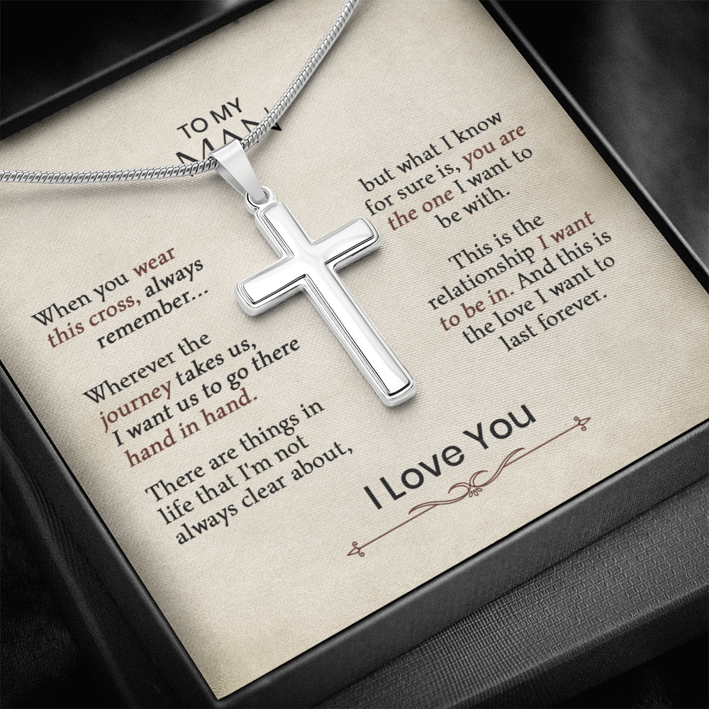 Christian Cross Necklace Gift for Men
