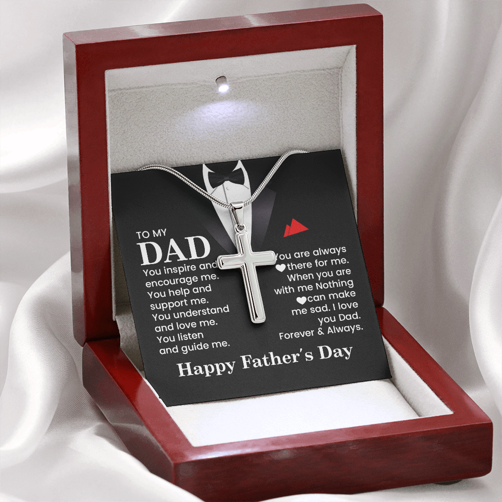 Cross Necklace Gift for Dad