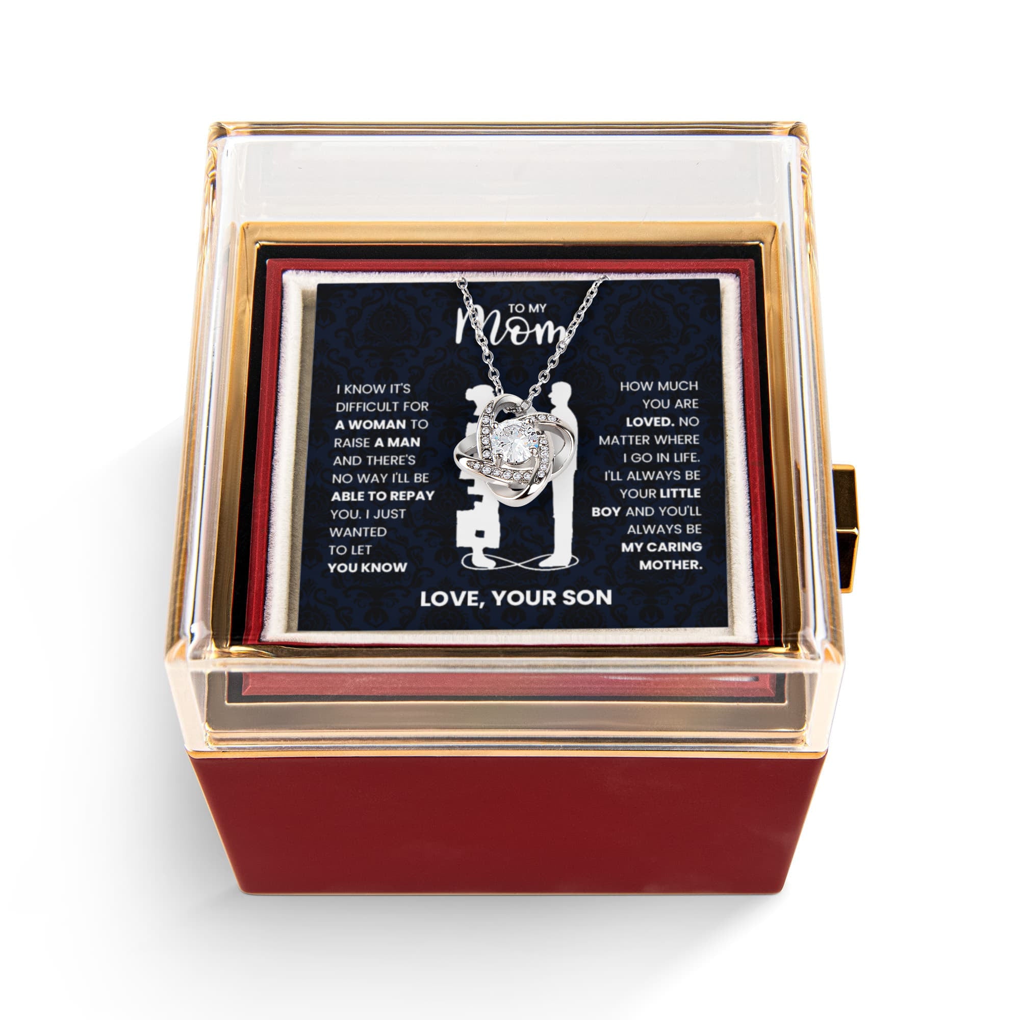 Mother Son Necklace Gift for Mom