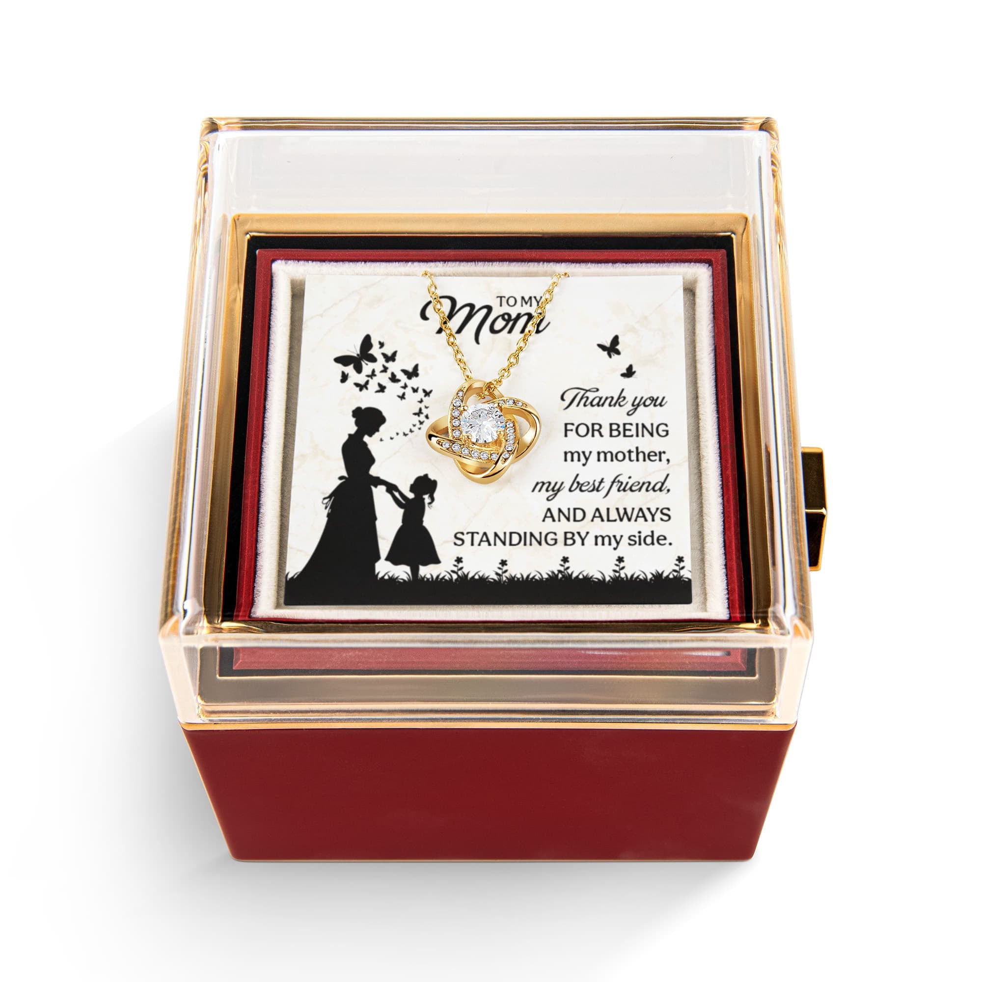 Strong Woman Raised Me Necklace – Inspiring Gift for Mom