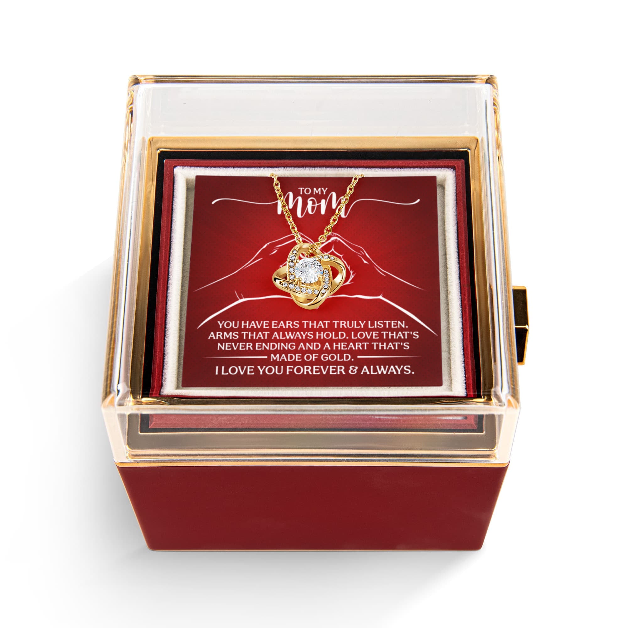 To My Mom Necklace – Mother’s Day Gift for Mom, Sentimental Mom Jewelry, Birthday Gift for Mother, Love You Mom Necklace