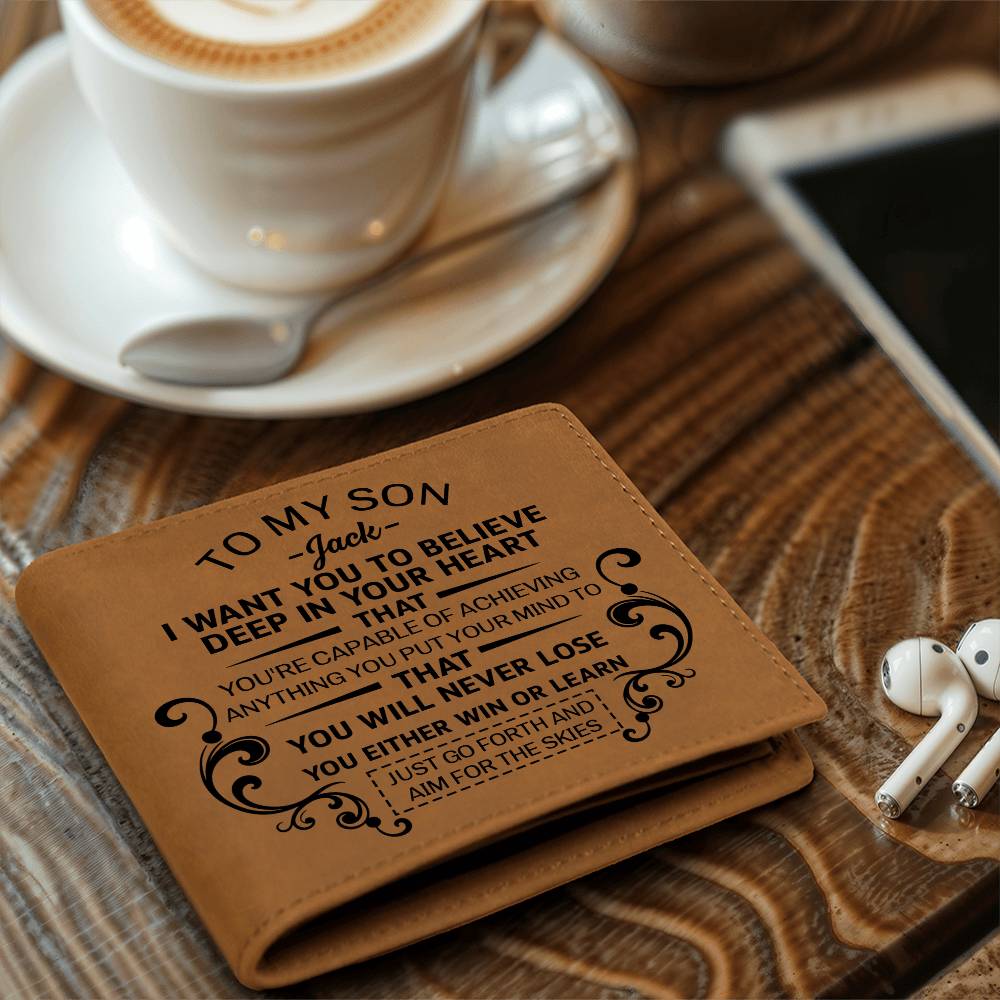 Father to son wallet gift