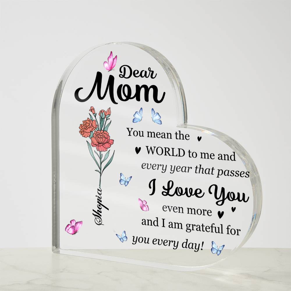 Custom Name Mom Acrylic Sign