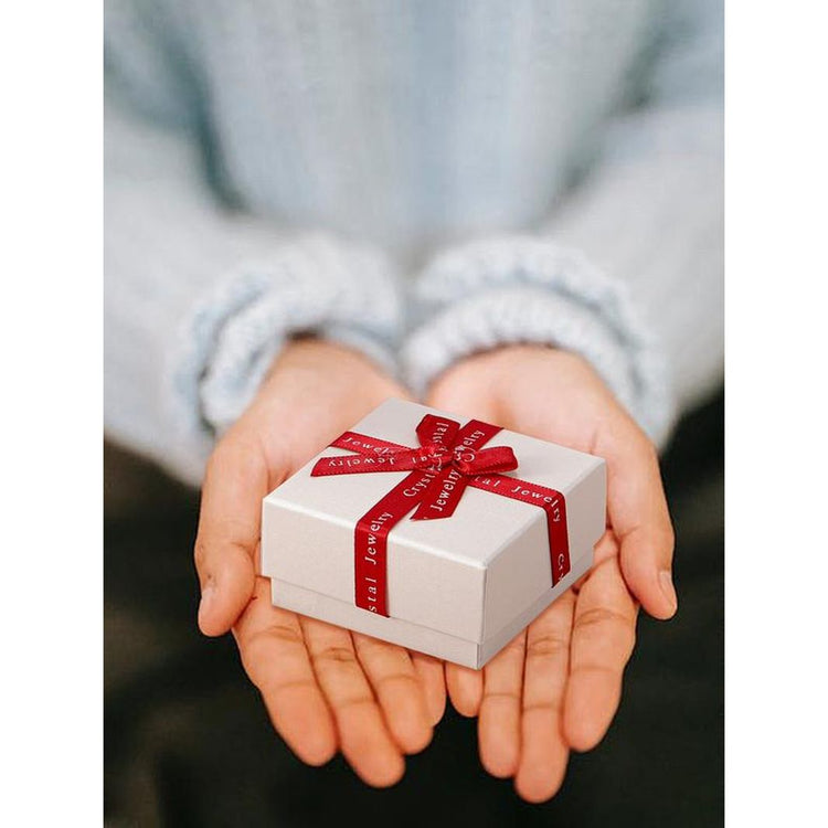 Apple Shape Rose Jewelry Gift Box with Initial Letter Heart Necklace for Women, Valentine&