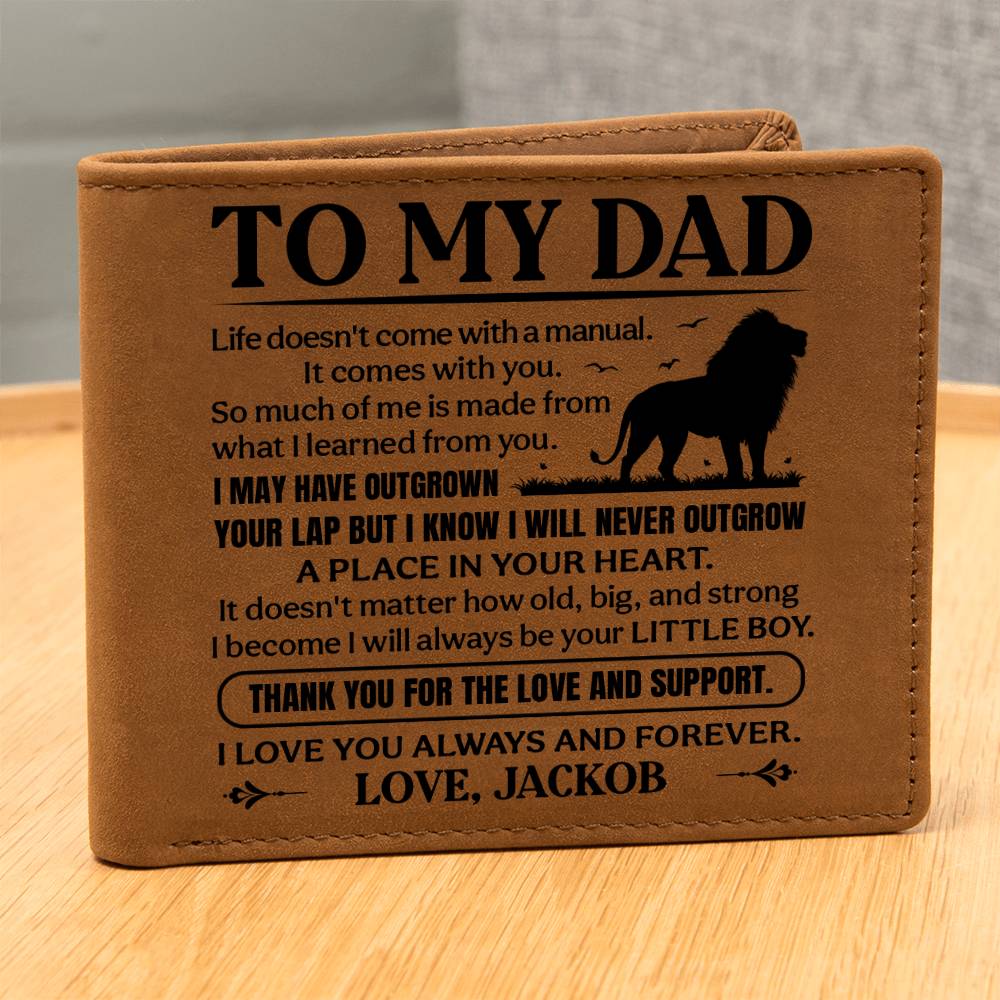 Personalized To My Dad Leather Wallet - Emotional Father&