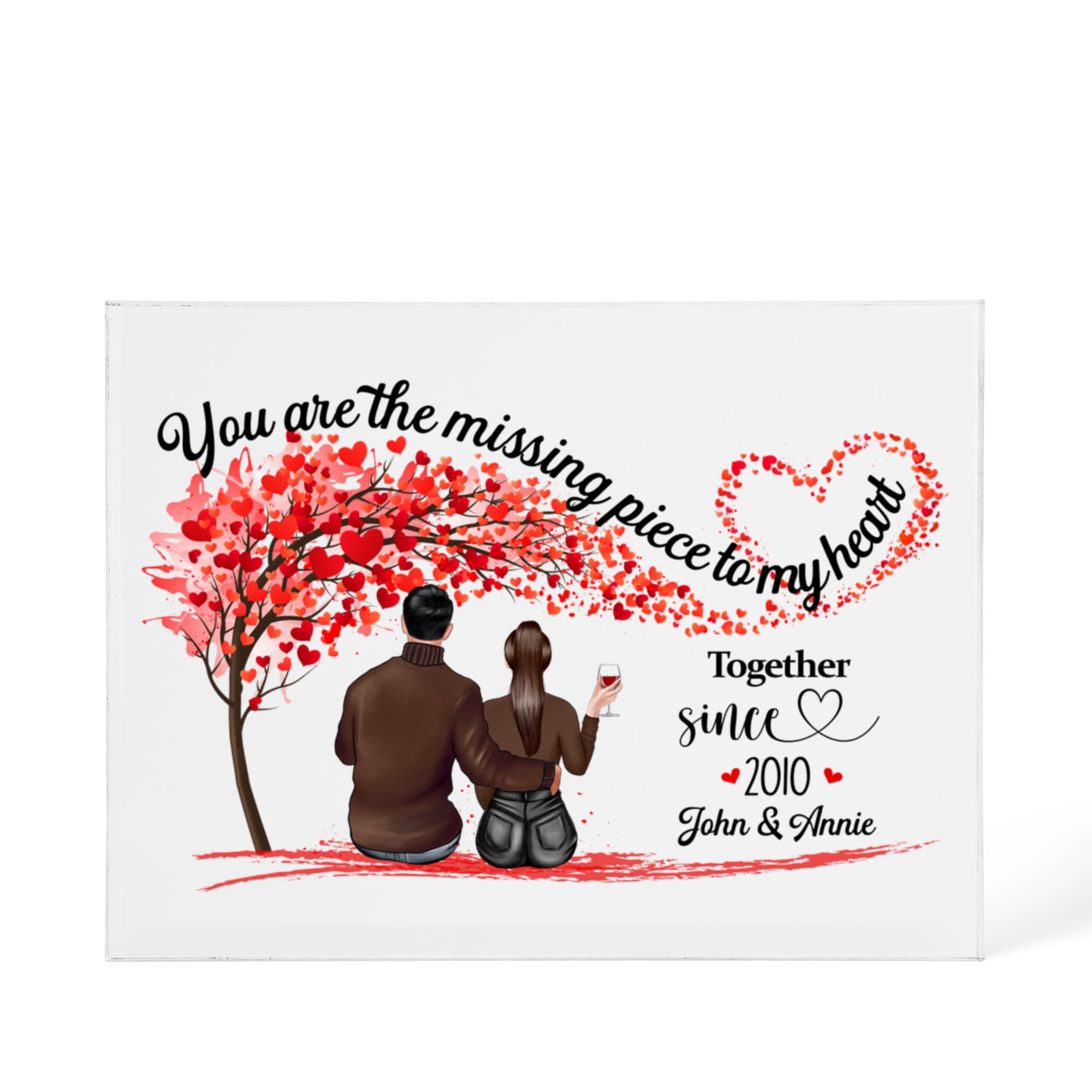 Personalized wedding gift acrylic plaque couple decor