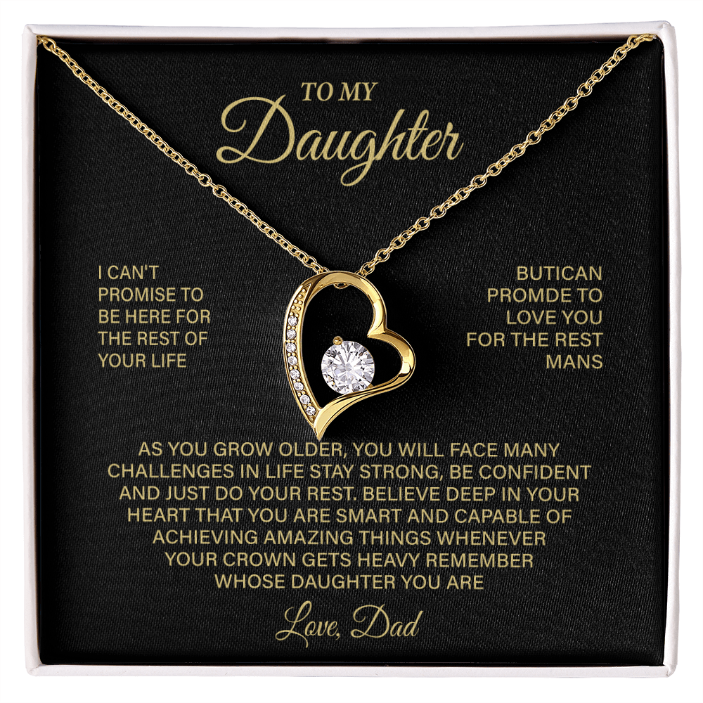 Forever Love Necklace for Daughter – Meaningful Gift from Dad, Symbol of Love, Strength & Lifelong Promise - Whimsical Shoppe