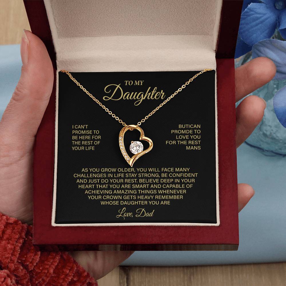 Forever Love Necklace for Daughter – Meaningful Gift from Dad, Symbol of Love, Strength & Lifelong Promise - Whimsical Shoppe
