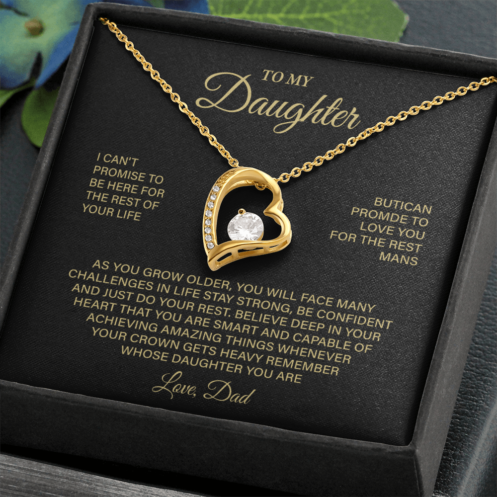 Forever Love Necklace for Daughter – Meaningful Gift from Dad, Symbol of Love, Strength & Lifelong Promise - Whimsical Shoppe