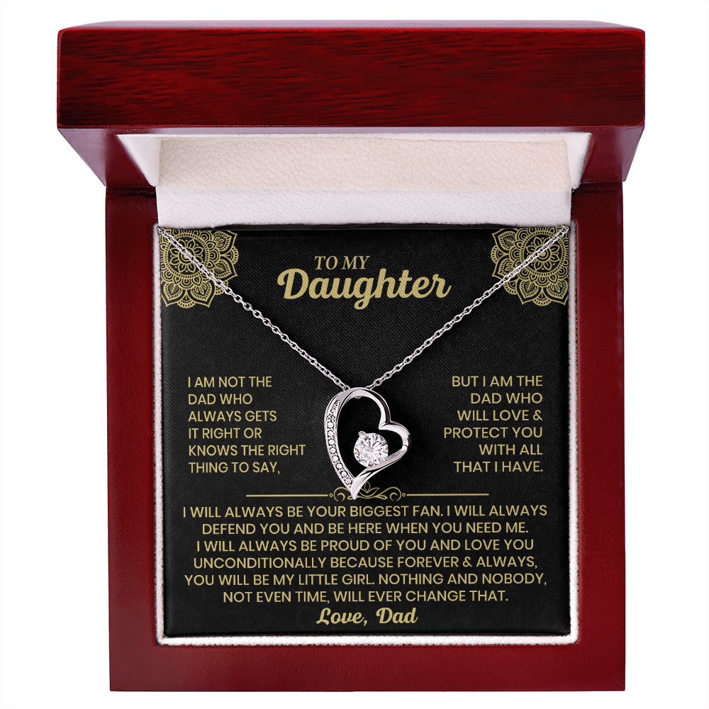 Forever Love Necklace for Daughter – Meaningful Gift from Dad, Symbol of Unconditional Love - Whimsical Shoppe