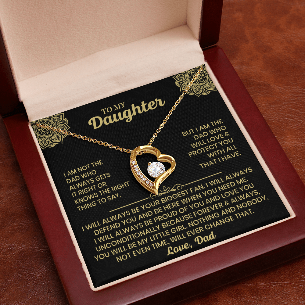 Forever Love Necklace for Daughter – Meaningful Gift from Dad, Symbol of Unconditional Love - Whimsical Shoppe