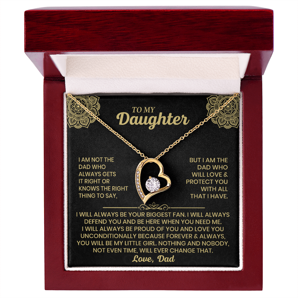 Forever Love Necklace for Daughter – Meaningful Gift from Dad, Symbol of Unconditional Love - Whimsical Shoppe