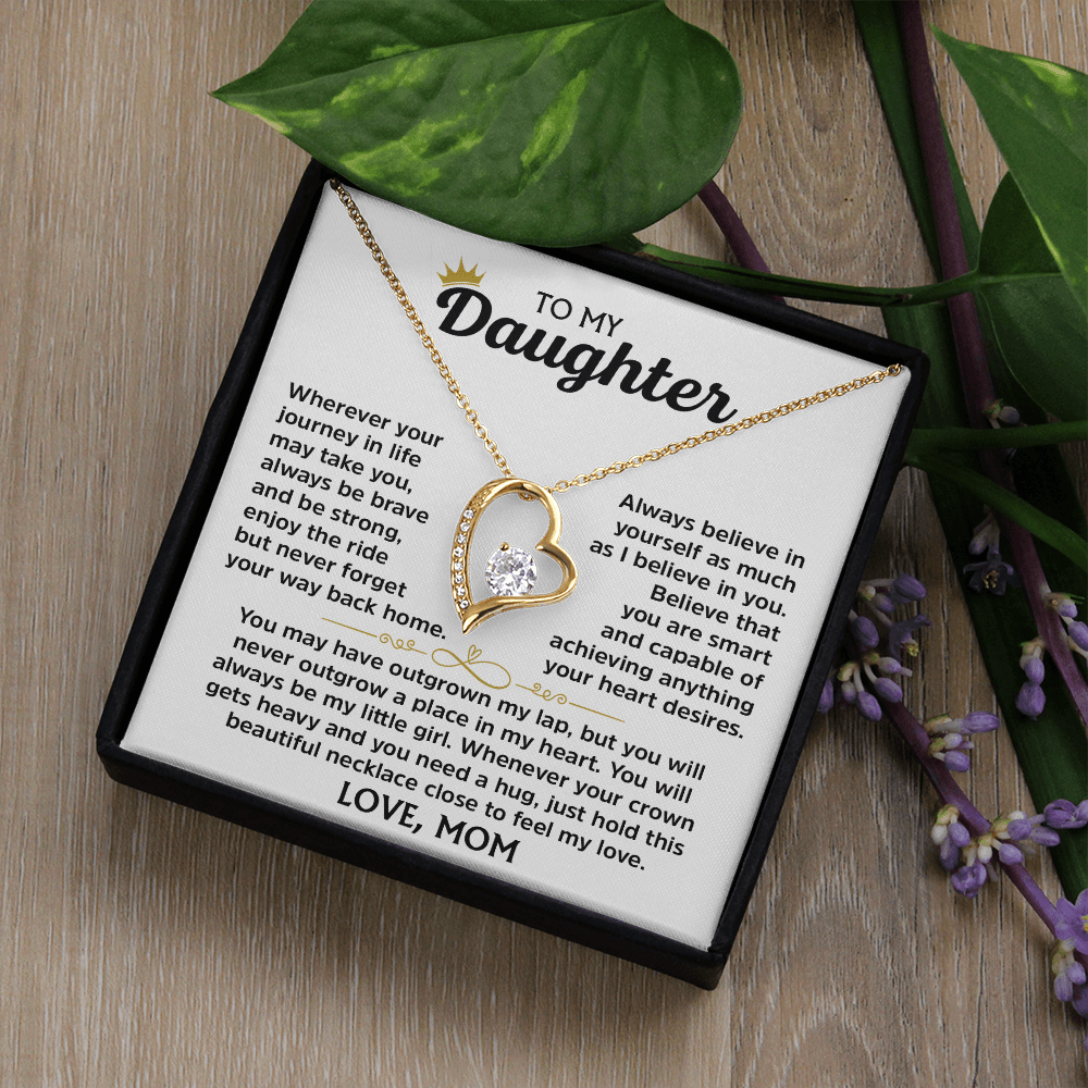 Forever Love Necklace for Daughter – Meaningful Gift from Mom, Symbol of Love, Strength & Encouragement - Whimsical Shoppe